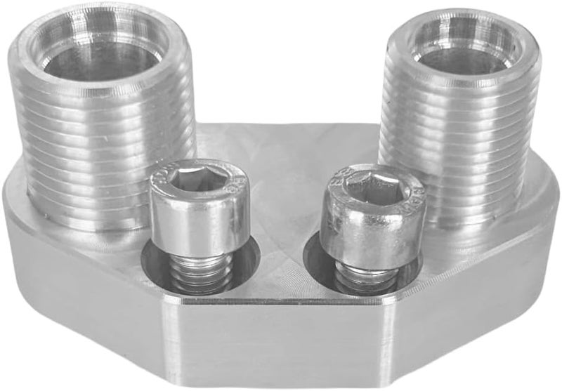 MOJTBE SD7B10 7176 Sanden AC Compressor Adapter Fitting 6061-T6 Aluminum Alloy Polished Finish Silver Tone, A/C Quick Connector Fittings - Image 3
